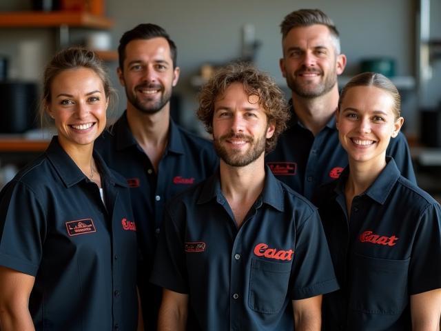L’équipe Éclat Auto Detailing réunie dans l’atelier