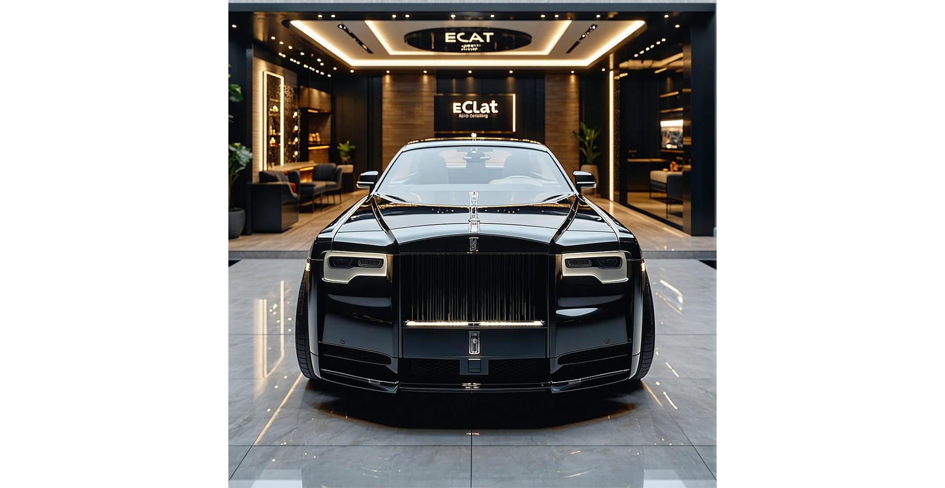 Voiture haut de gamme après detailing devant Éclat Auto Detailing